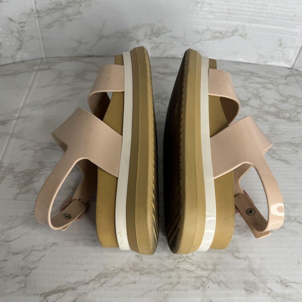 Melissa Sandals Womens Size 10 Blush Pink Platform Flatform Jelly PVC Slingback - Picture 9 of 10